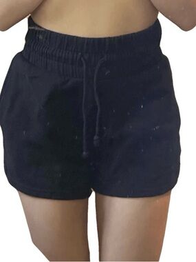 wild fable Black Elastic Waist Drawstring Athletic Shorts